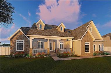 3-Bedroom, 2471 Sq Ft Cape Cod House - Plan #100-1042 - Front Exterior