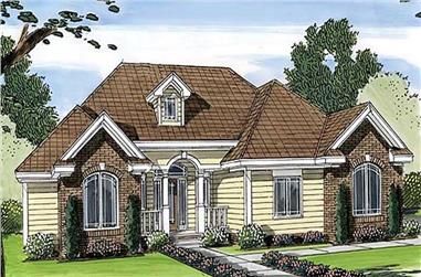 2-Bedroom, 1828 Sq Ft European Home Plan - 100-1104 - Main Exterior