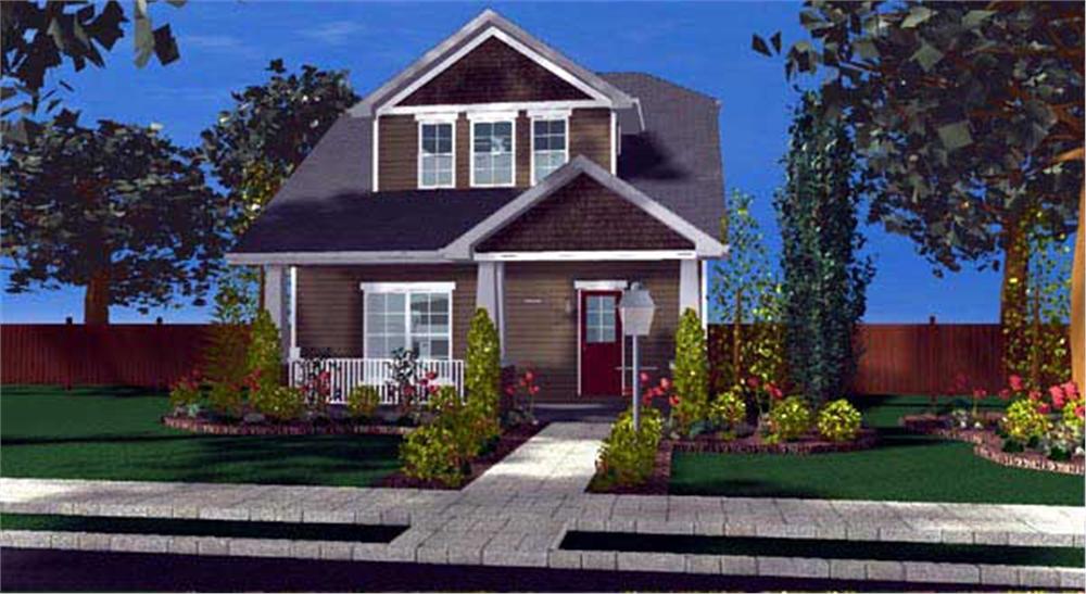 This is yet another computer rendering of yet another set of Craftsman Homeplans.
