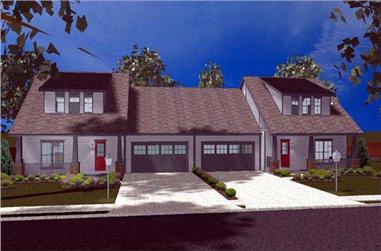 3-Bedroom, 1618 Sq Ft Contemporary House Plan - 100-1138 - Front Exterior