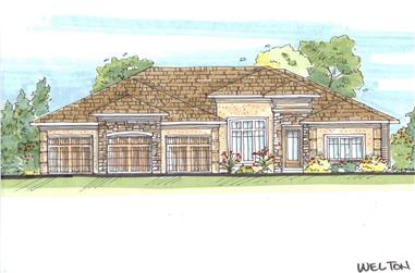 4-Bedroom, 4080 Sq Ft French House Plan - 100-1169 - Front Exterior