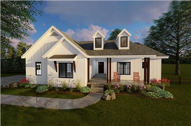 3-Bedroom, 2122 Sq Ft Country House Plan - 100-1195 - Front Exterior