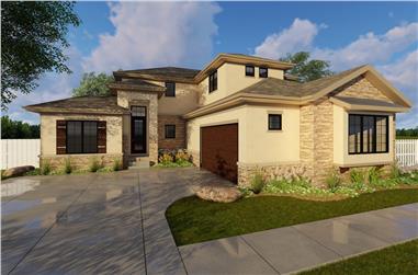 4-Bedroom, 2829 Sq Ft Prairie House Plan - 100-1213 - Front Exterior