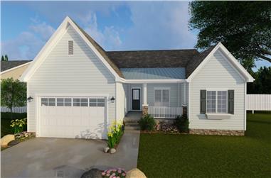 3-Bedroom, 1877 Sq Ft Ranch House - Plan #100-1219 - Front Exterior