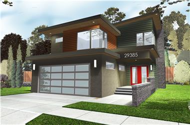 3-Bedroom, 2001 Sq Ft Contemporary Home Plan - 100-1226 - Main Exterior