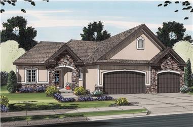 3-Bedroom, 1568 Sq Ft Traditional House Plan - 100-1251 - Front Exterior