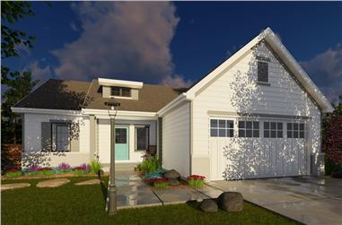 3-Bedroom, 1290 Sq Ft Traditional House Plan - 100-1253 - Front Exterior