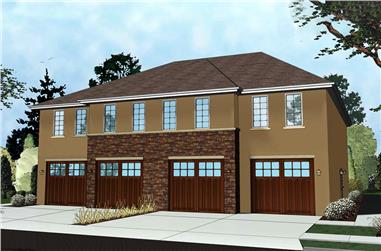 1-Bedroom, 708 Sq Ft Contemporary Home Plan - 100-1279 - Main Exterior