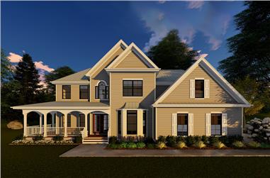 4-Bedroom, 2727 Sq Ft Traditional Home Plan - 100-1293 - Main Exterior