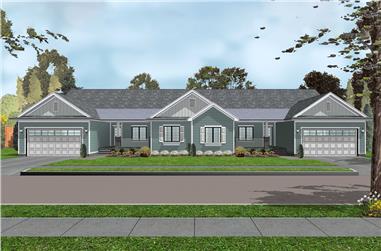 3-Bedroom, 1889 Sq Ft Traditional House Plan - 100-1301 - Front Exterior
