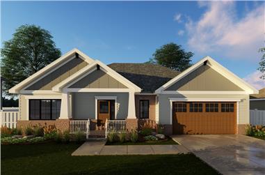 3-Bedroom, 1691 Sq Ft Cottage Home Plan - 100-1304 - Main Exterior