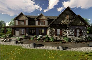 5-Bedroom, 4332 Sq Ft Farmhouse House Plan - 100-1327 - Front Exterior