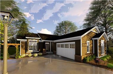 3-Bedroom, 1628 Sq Ft Traditional Home Plan - 100-1328 - Main Exterior