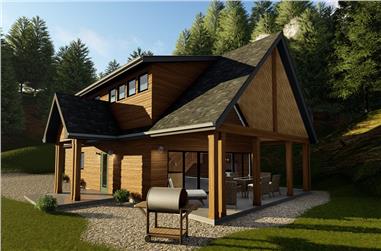 3-Bedroom, 1190 Sq Ft Cottage Home Plan - 100-1345 - Main Exterior