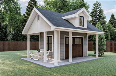 0-Bedroom, 168 Sq Ft Small Shed Plan - 100-1360 - Main Exterior