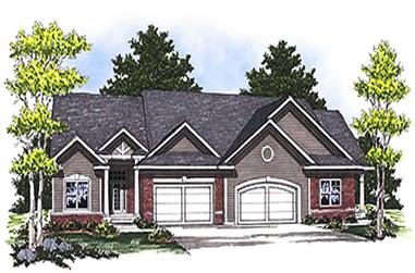 2-Bedroom, 2998 Sq Ft Multi-Unit House Plan - 101-1035 - Front Exterior