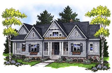 4-Bedroom, 4579 Sq Ft Country Home Plan - 101-1070 - Main Exterior