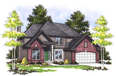 4-Bedroom, 2410 Sq Ft Traditional House Plan - 101-1089 - Front Exterior