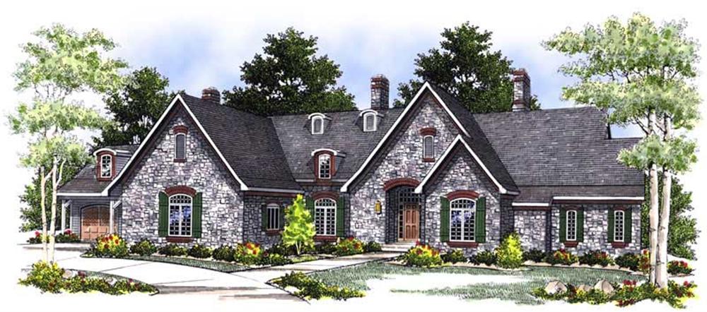 Front elevation of Country home (ThePlanCollection: House Plan #101-1361)