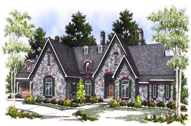 5-Bedroom, 6311 Sq Ft Country Home Plan - 101-1361 - Main Exterior