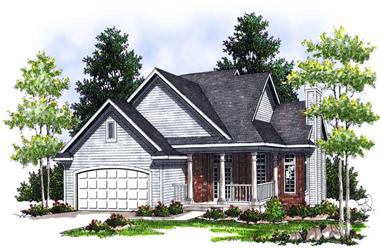 4-Bedroom, 1817 Sq Ft Bungalow House Plan - 101-1544 - Front Exterior