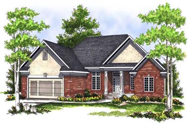 2-Bedroom, 2206 Sq Ft Ranch House Plan - 101-1576 - Front Exterior