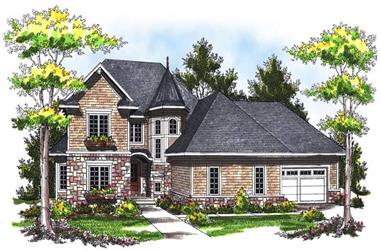3-Bedroom, 2656 Sq Ft French Home Plan - 101-1619 - Main Exterior