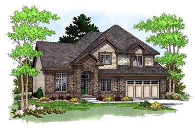 1-Bedroom, 2420 Sq Ft Traditional Home Plan - 101-1649 - Main Exterior