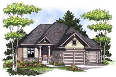 2-Bedroom, 1580 Sq Ft Ranch House Plan - 101-1654 - Front Exterior