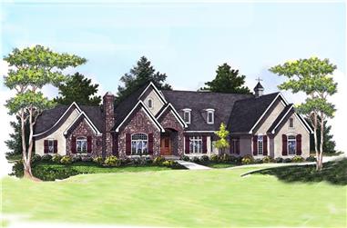 3-Bedroom, 4190 Sq Ft Traditional House Plan - 101-1671 - Front Exterior
