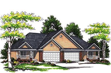 2-Bedroom, 2600 Sq Ft Multi-Unit House Plan - 101-1766 - Front Exterior