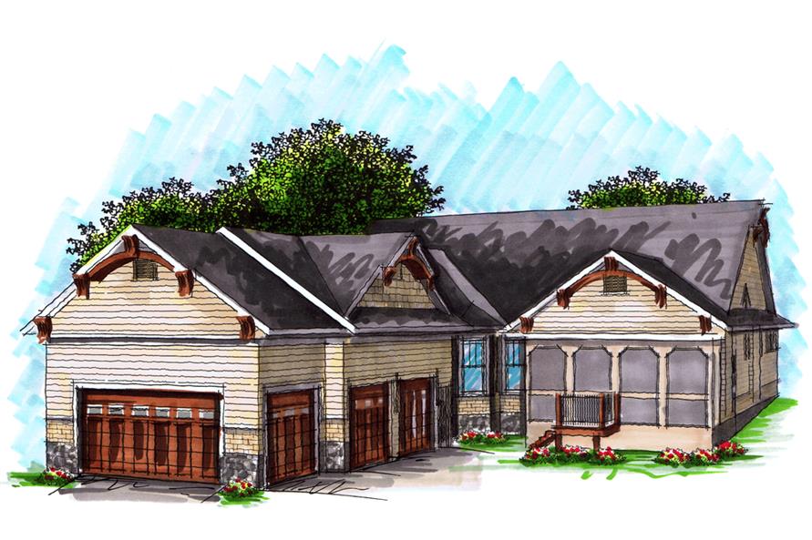 Landscaping of this 4-Bedroom,4083 Sq Ft Plan -4083