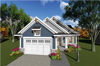 3-Bedroom, 1170 Sq Ft Ranch House Plan - 101-1899 - Front Exterior