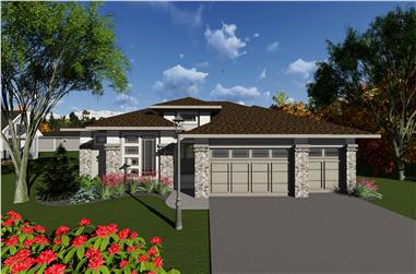 2-Bedroom, 1904 Sq Ft Contemporary House Plan - 101-1911 - Front Exterior