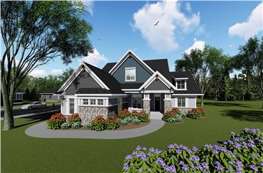 3-Bedroom, 2495 Sq Ft Ranch House Plan - 101-1951 - Front Exterior