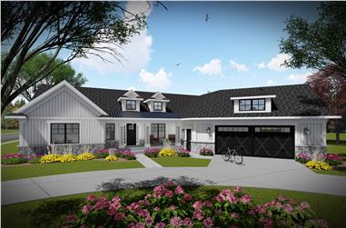 3-Bedroom, 2150 Sq Ft Contemporary House Plan - 101-1999 - Front Exterior