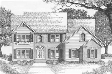 3-Bedroom, 2098 Sq Ft Southern Home Plan - 102-1021 - Main Exterior