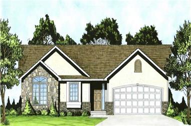 2-Bedroom, 1273 Sq Ft Small House Plans - 103-1025 - Main Exterior