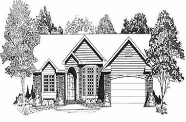 3-Bedroom, 1704 Sq Ft Ranch House Plan - 103-1027 - Front Exterior