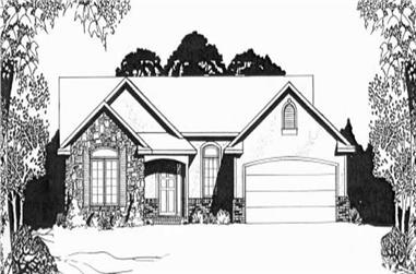 2-Bedroom, 1287 Sq Ft Ranch Home Plan - 103-1040 - Main Exterior