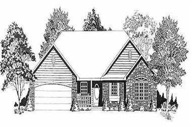 3-Bedroom, 1646 Sq Ft Ranch House Plan - 103-1060 - Front Exterior