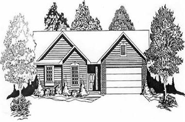 3-Bedroom, 1189 Sq Ft Ranch Home Plan - 103-1081 - Main Exterior