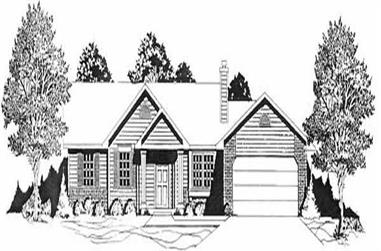 2-Bedroom, 982 Sq Ft Ranch House Plan - 103-1087 - Front Exterior