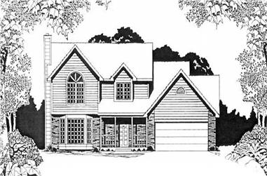 3-Bedroom, 1552 Sq Ft Small House Plans - 103-1095 - Front Exterior