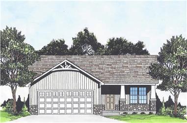 2-Bedroom, 880 Sq Ft Cottage House - Plan #103-1114 - Front Exterior