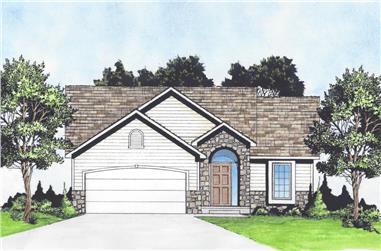 2-Bedroom, 1012 Sq Ft Traditional House - Plan #103-1117 - Front Exterior