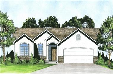 3-Bedroom, 1108 Sq Ft Traditional House - Plan #103-1119 - Front Exterior