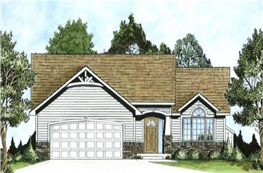 2-Bedroom, 1229 Sq Ft Ranch House - Plan #103-1124 - Front Exterior