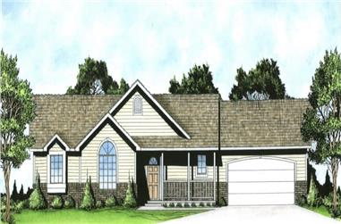 3-Bedroom, 1236 Sq Ft Country House - Plan #103-1125 - Front Exterior