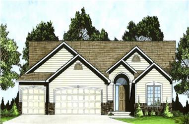 3-Bedroom, 1288 Sq Ft Ranch House - Plan #103-1128 - Front Exterior